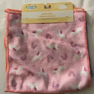 Pink Unicorn Washcloths - 4 Pack